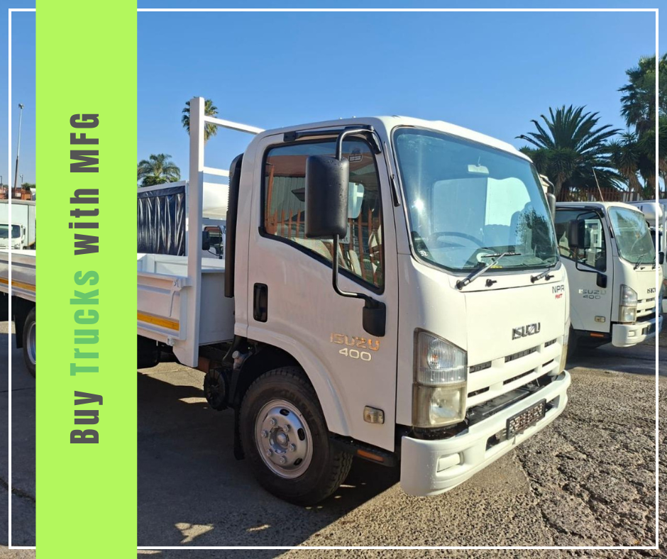 Buy trucks with MFG — Isuzu NPR 400 dropside truck