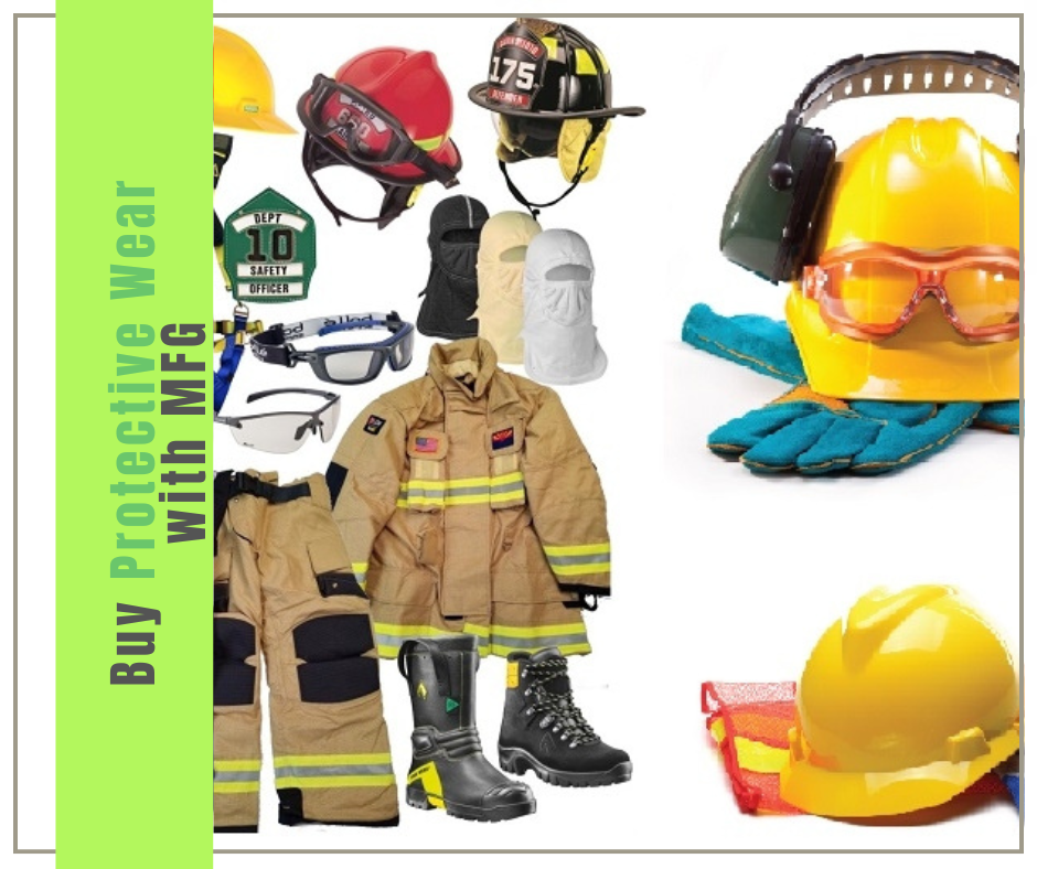 Buy protective wear with MFG — helmets, goggles, gloves and safety suits